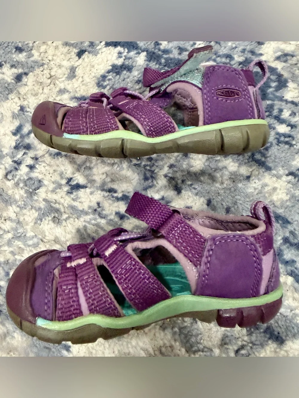 Keen Purple Kids Sandals with Aqua Accents